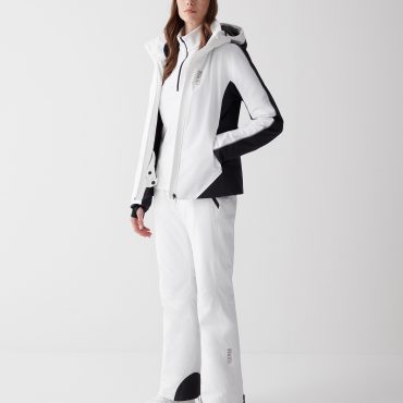 Two-tone ski jacket in stretch fabric