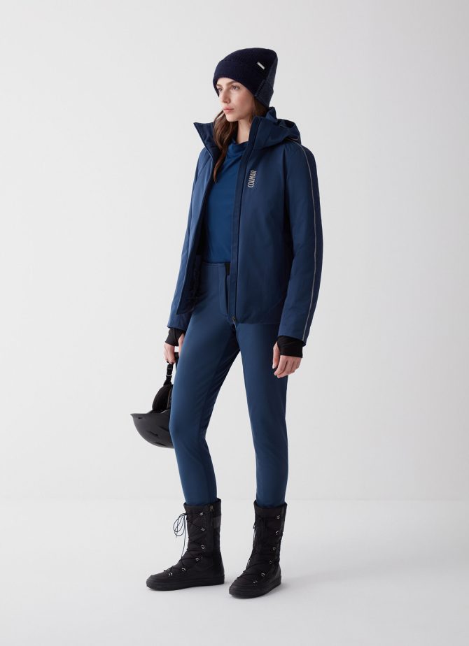 Ski jacket with hood and silver profile