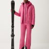 Ski jacket with hood and silver profile