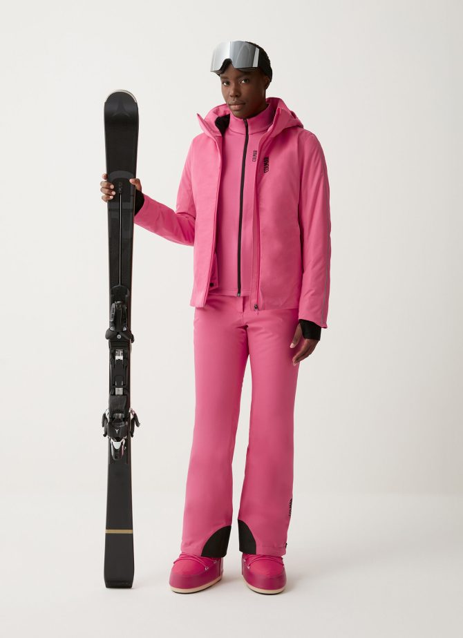 Ski jacket with hood and silver profile