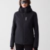 Ski jacket with hood and silver profile