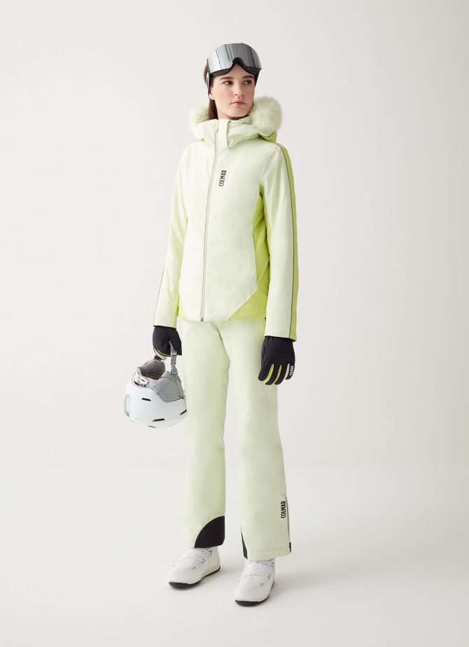 Two-tone ski jacket with hood