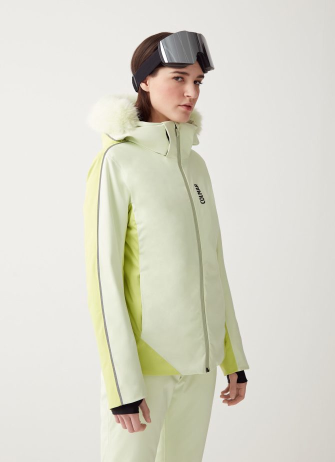 Two-tone ski jacket with hood - Image 2