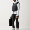 Stretch fabric gilet with chest pocket