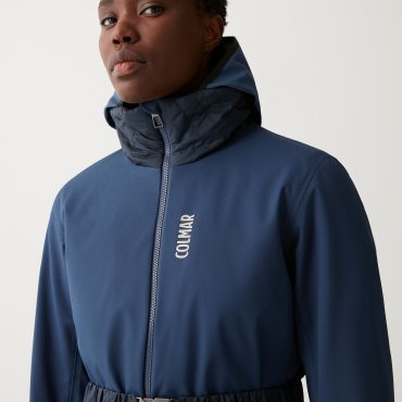 Stretch ski jacket with elasticated waistband
