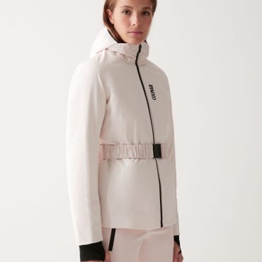 Stretch ski jacket with elasticated waistband