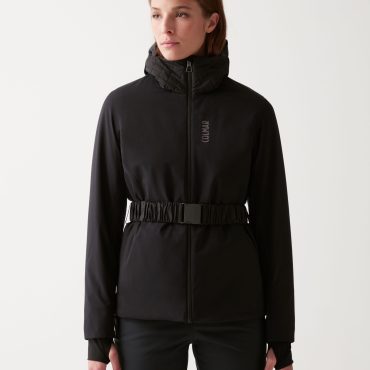 Stretch ski jacket with elasticated waistband