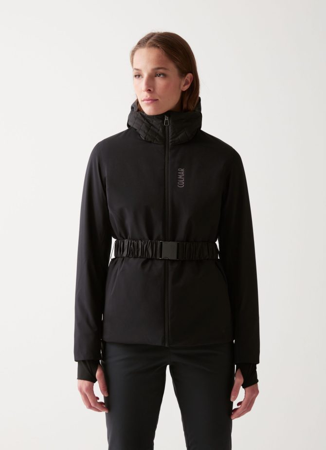 Stretch ski jacket with elasticated waistband