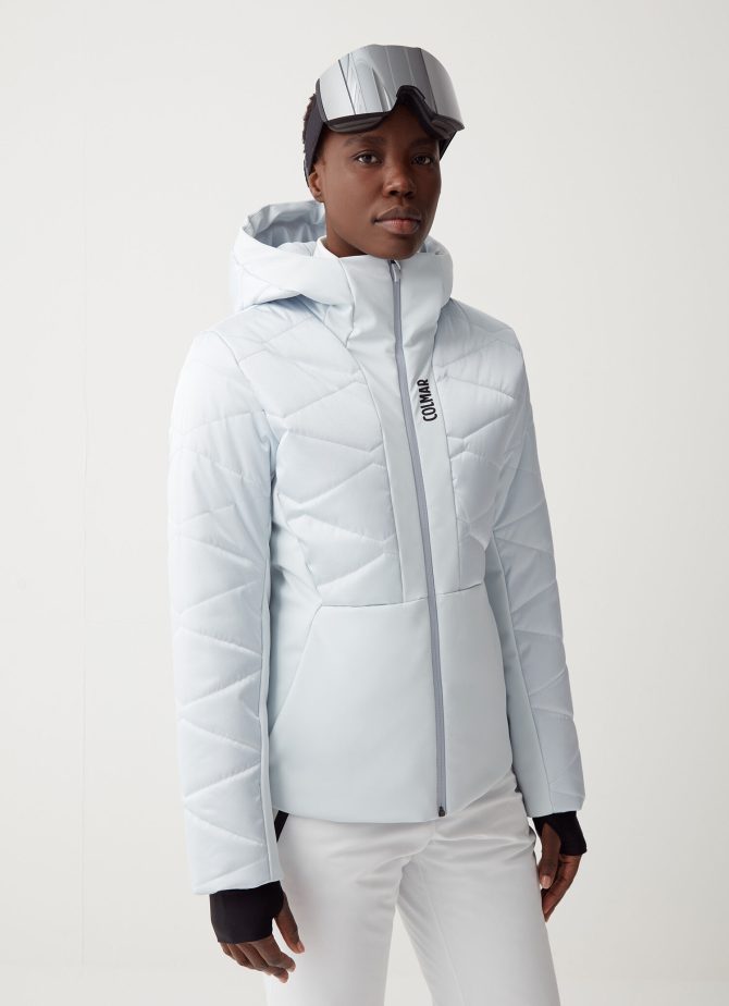Satin ski jacket with fixed hood - Image 2