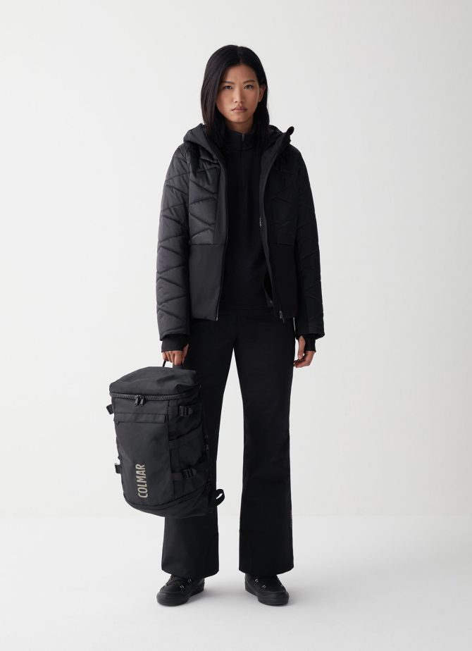 Satin ski jacket with fixed hood - Image 2
