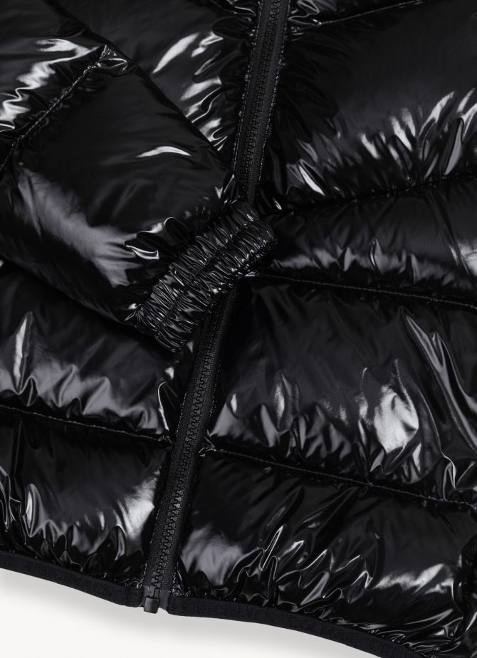 Hooded down jacket in super shiny fabric - Image 6