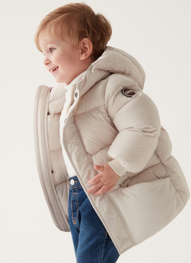 Unisex down jacket with hood 6 - 36 months - Image 3