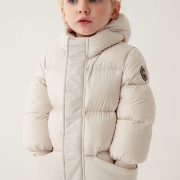 Unisex down jacket with hood 6 - 36 months
