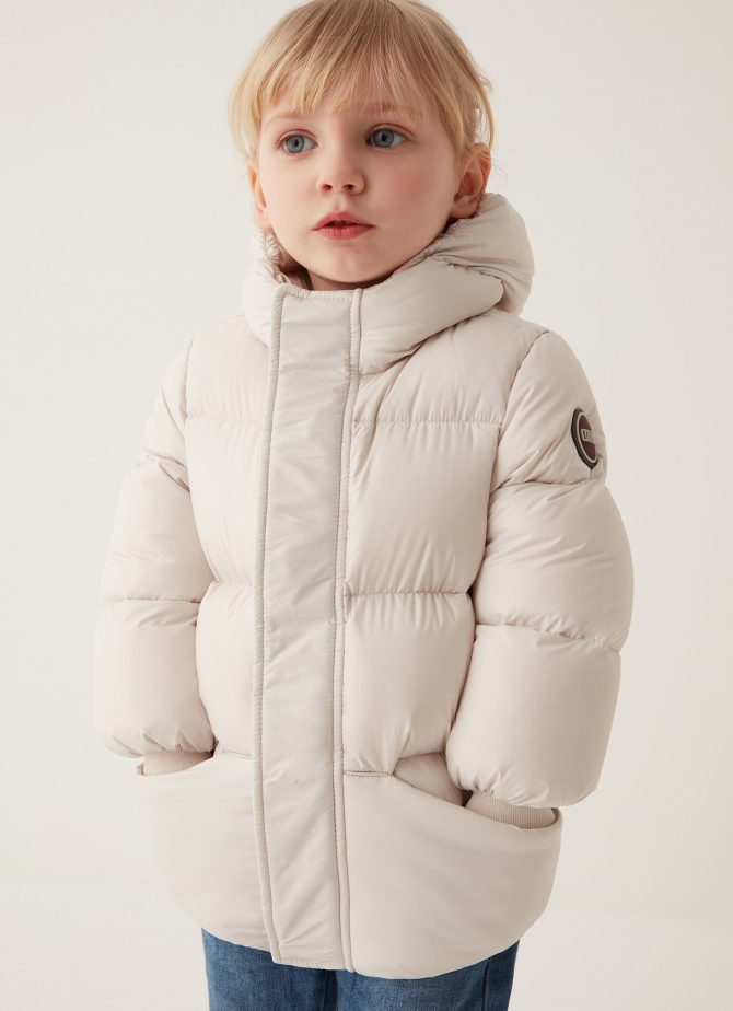 Unisex down jacket with hood 6 - 36 months
