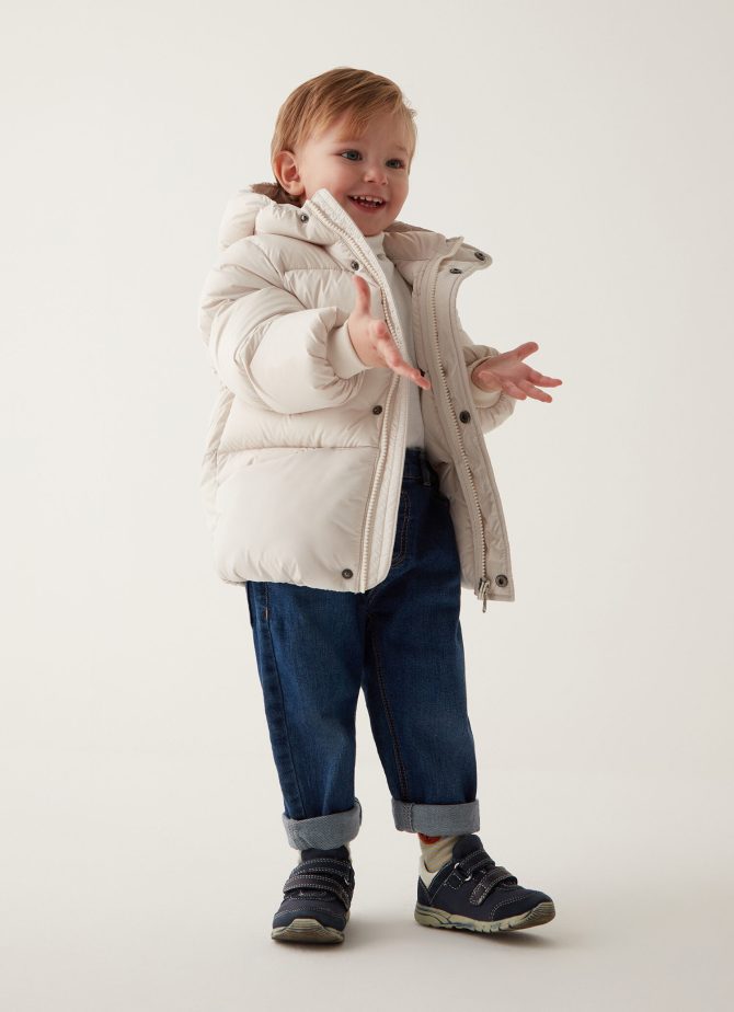 Unisex down jacket with hood 6 - 36 months - Image 2