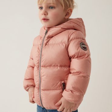 Unisex down jacket with hood 6 - 36 months