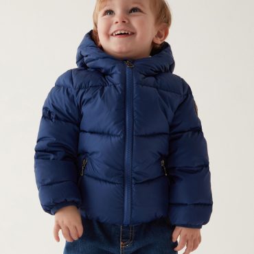 Unisex down jacket with hood 6 - 36 months