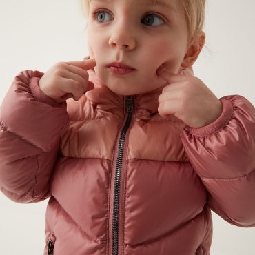 Unisex down jacket with hood 6 - 36 months