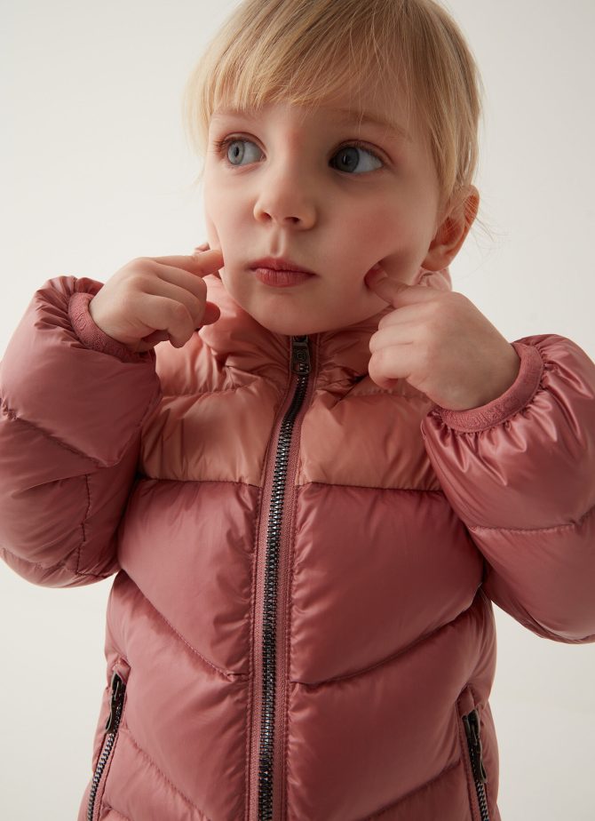 Unisex down jacket with hood 6 - 36 months