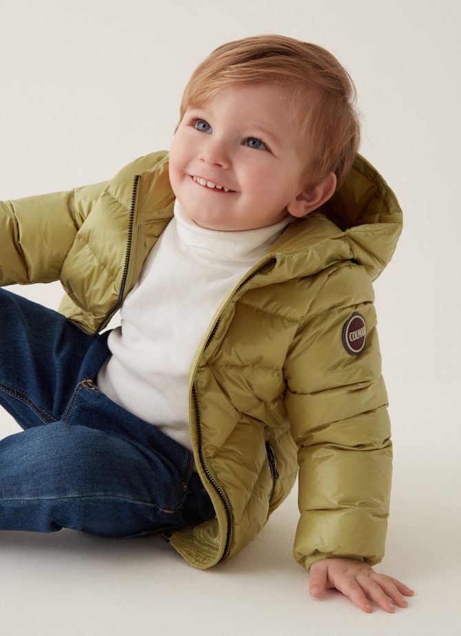 Unisex down jacket with hood 6 - 36 months - Image 3