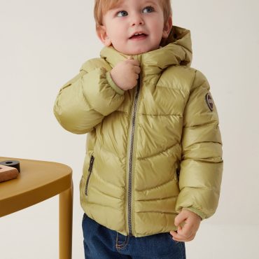 Unisex down jacket with hood 6 - 36 months