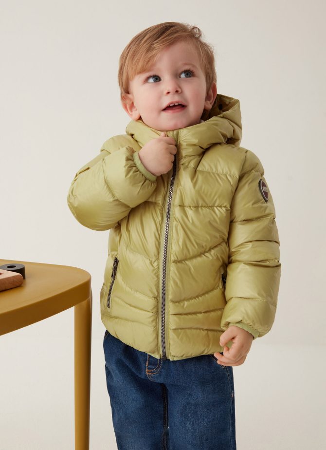 Unisex down jacket with hood 6 - 36 months