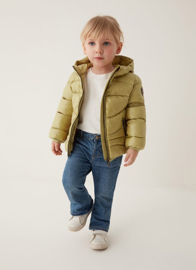 Unisex down jacket with hood 6 - 36 months - Image 2