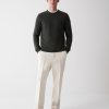 Round-neck wool and cashmere pullover