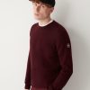 Round-neck wool and cashmere pullover