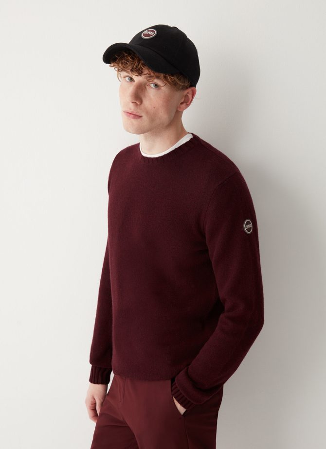 Round-neck wool and cashmere pullover