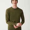 Crew neck pullover in 100% merino wool