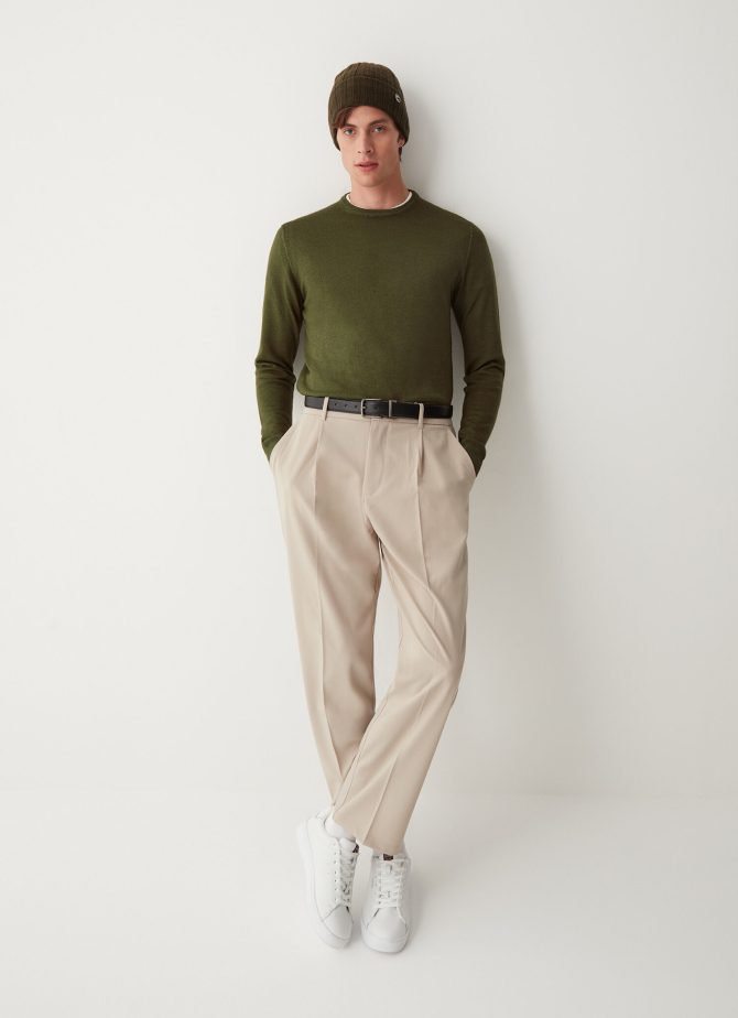 Crew neck pullover in 100% merino wool - Image 2