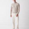 Wool and cashmere half-zip polo-neck
