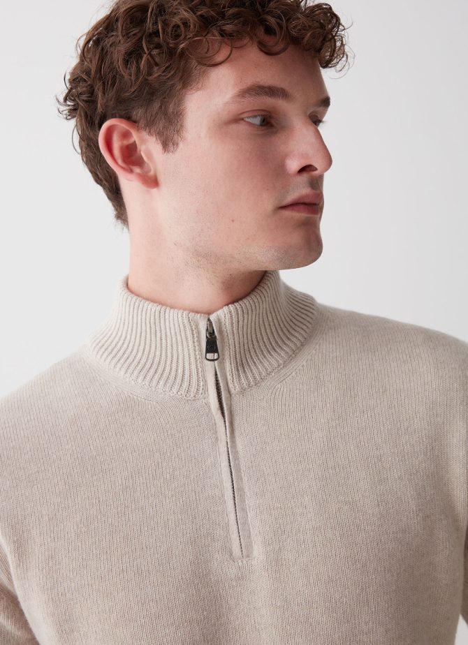 Wool and cashmere half-zip polo-neck - Image 2