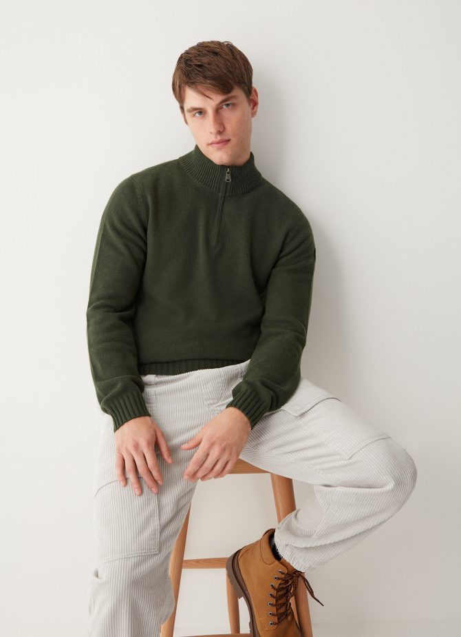 Wool and cashmere half-zip polo-neck - Image 2