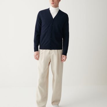 Wool and cashmere V-neck cardigan