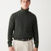 Wool and cashmere polo-neck pullover