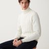 Polo-neck cable-knit pullover - Image 2