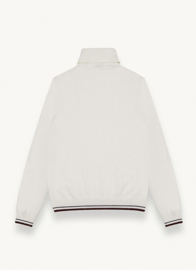 Polo-neck cable-knit pullover - Image 5