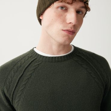 Crew-neck cashmere blend jumper