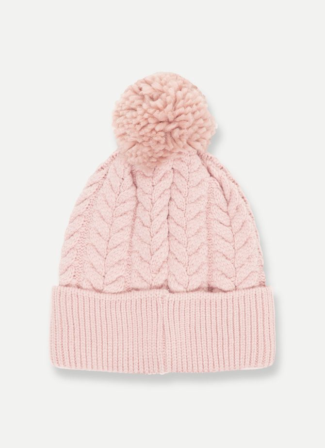Viscose blend hat with pompom - Image 2