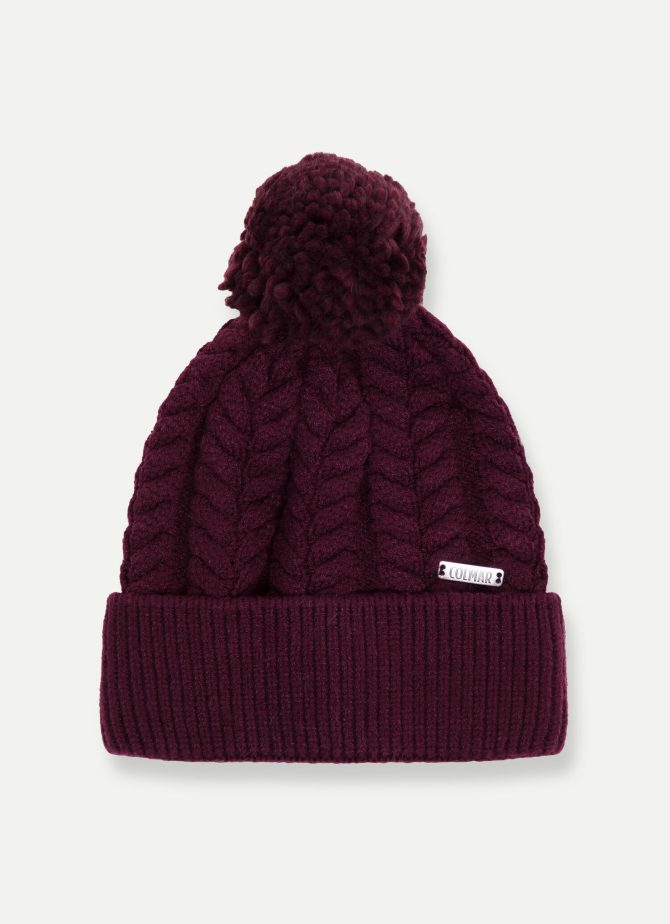 Viscose blend hat with pompom - Image 2