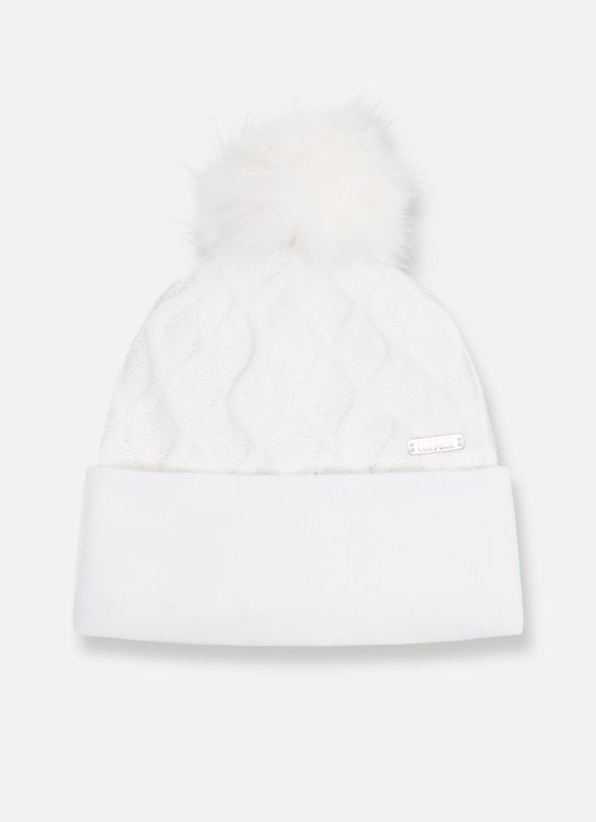 Viscose blend hat with pom pom - Image 2