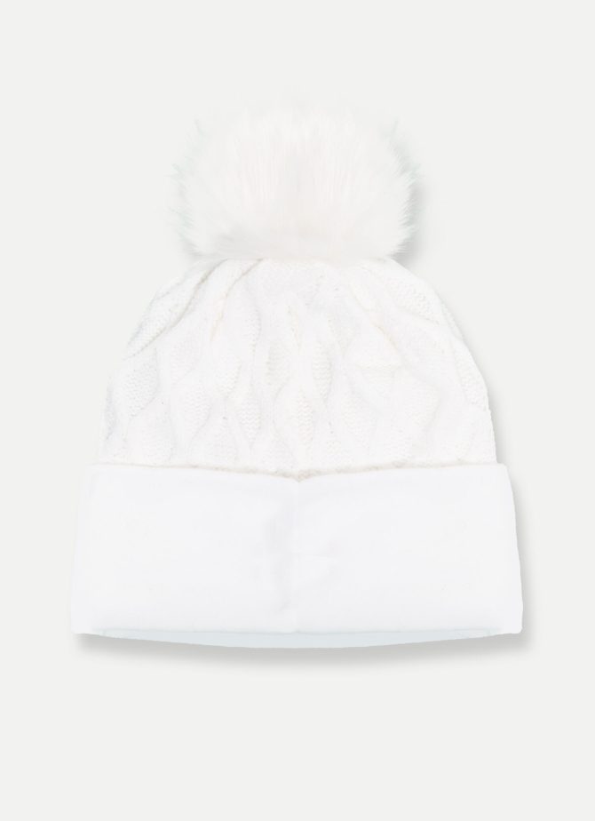 Viscose blend hat with pom pom - Image 3