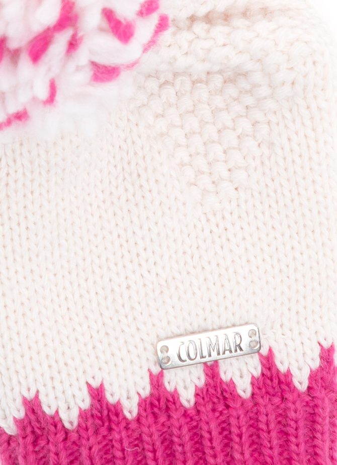 Hat with contrasting trim and pom-pom - Image 4