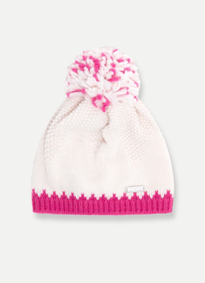 Hat with contrasting trim and pom-pom - Image 2