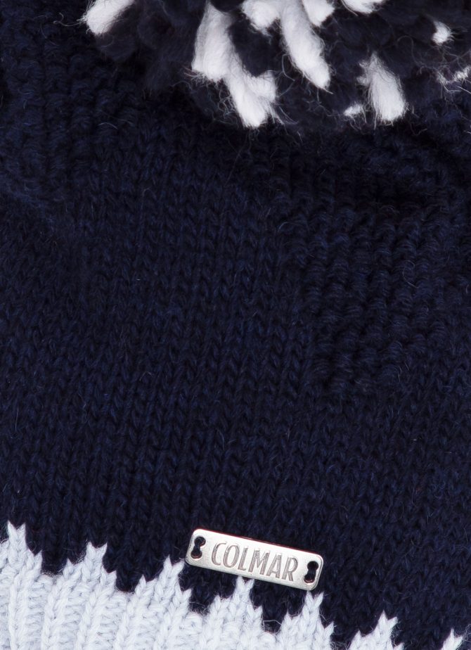 Hat with contrasting trim and pom-pom - Image 4