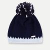 Hat with contrasting trim and pom-pom - Image 2