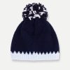Hat with contrasting trim and pom-pom - Image 3