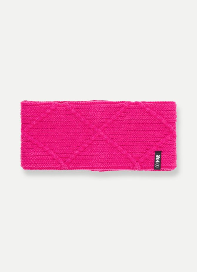 Wide headband with diamond knit - Image 2